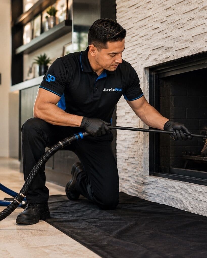ServicePros technician — trained Portland air duct and chimney specialist